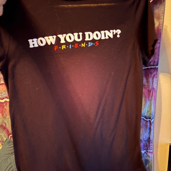 FRIENDS Black Tee with Colorful Logo - Picture 1 of 1